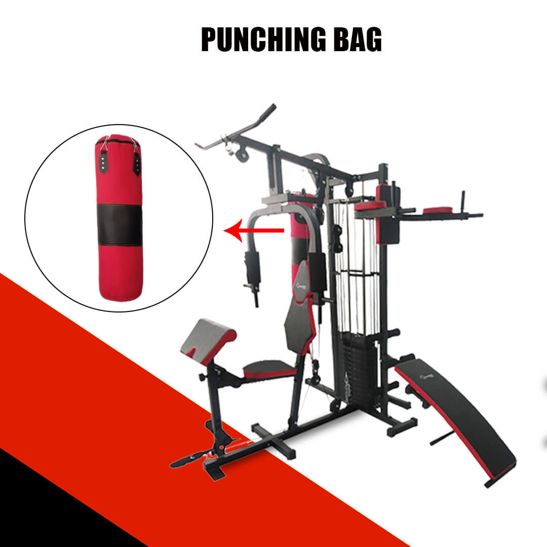 PowerMax Fitness GH-450P Home Gym with Punching Bag